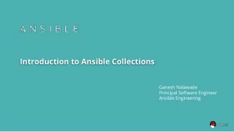 Introduction to Ansible Collections  Ganesh Nalawade  Principal Software Engineer  Ansible