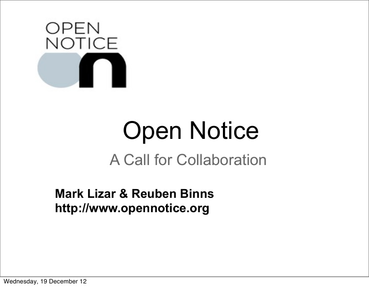 open notice