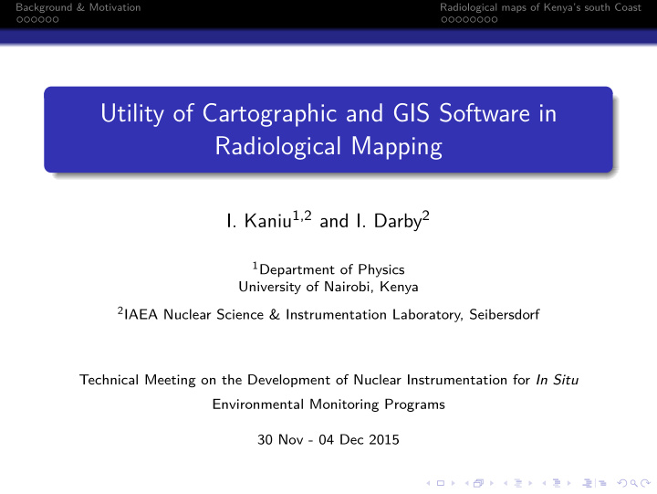 utility of cartographic and gis software in radiological
