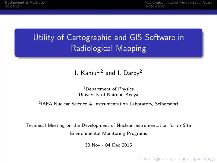 utility of cartographic and gis software in radiological