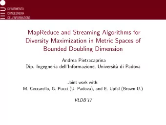 MapReduce and Streaming Algorithms for  Diversity Maximization in Metric Spaces of  Bounded