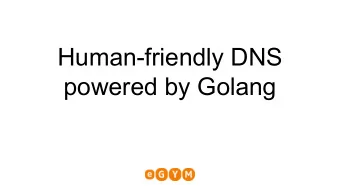 Human-friendly DNS  powered by Golang  We love to work in a casual environment that energizes us to