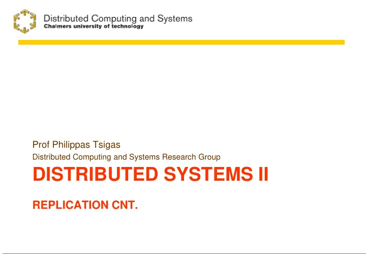 distributed systems ii