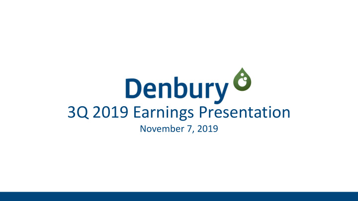3q 2019 earnings presentation