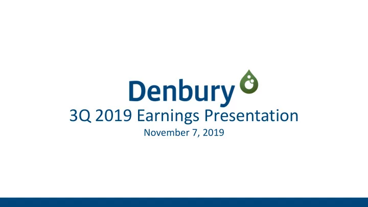 3q 2019 earnings presentation