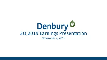 3Q 2019 Earnings Presentation  November 7, 2019  Agenda  Introduction  John Mayer, Director