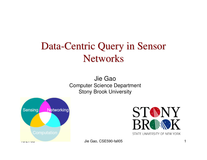 data centric query in sensor centric query in sensor data