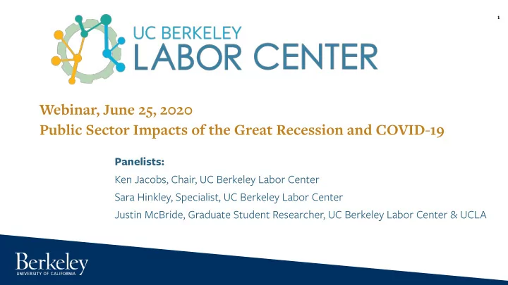 webinar june 25 2020 public sector impacts of the great