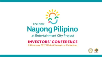 INVESTORS CONFERENCE  09 February 2017 | Makati Shangri-La, Philippines  Opening Remarks  Atty.