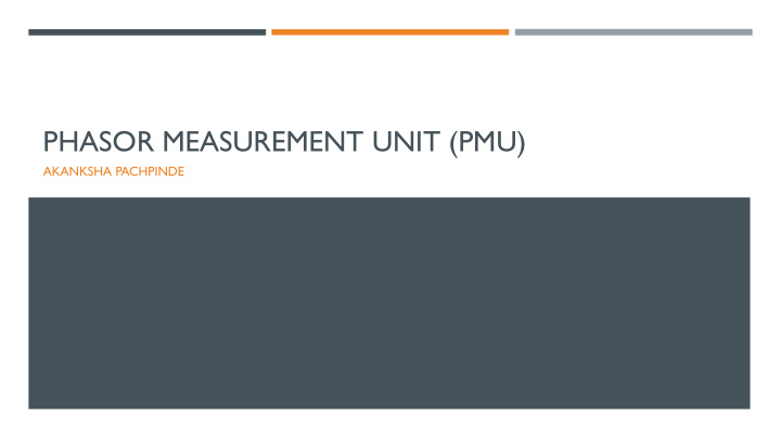 phasor measurement unit pmu