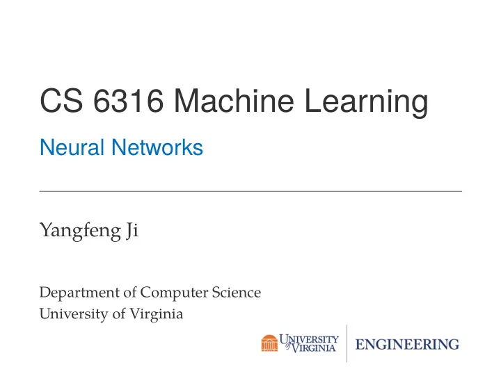 cs 6316 machine learning