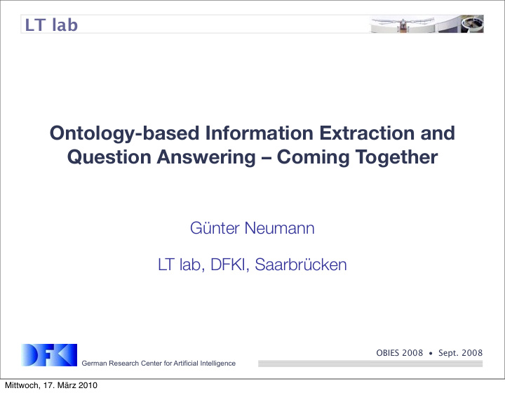 ontology based information extraction and question