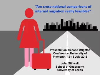 internal migration really feasible?  Presentation, Second iMigMob  Conference, University of