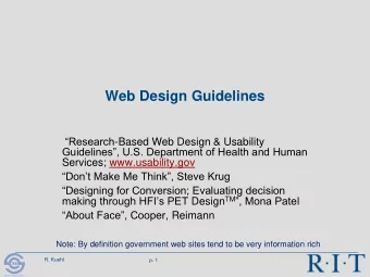 Web Design Guidelines Research -Based Web Design &amp; Usability  Guidelines, U.S. Department