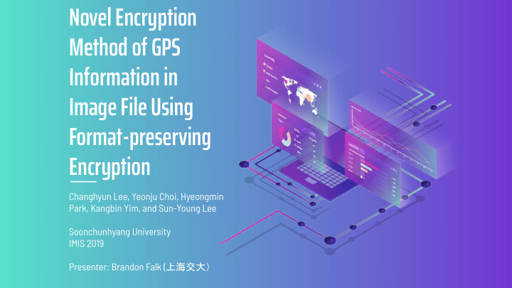 novel encryption method of gps information in image file