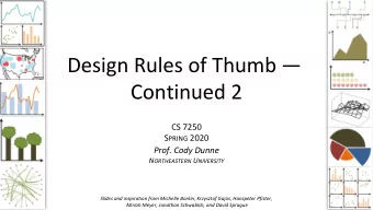 Design Rules of Thumb   Continued 2  CS 7250 S PRING 2020  Prof. Cody Dunne N ORTHEASTERN U