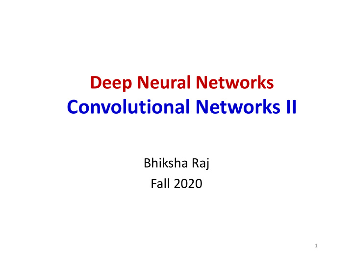 convolutional networks ii