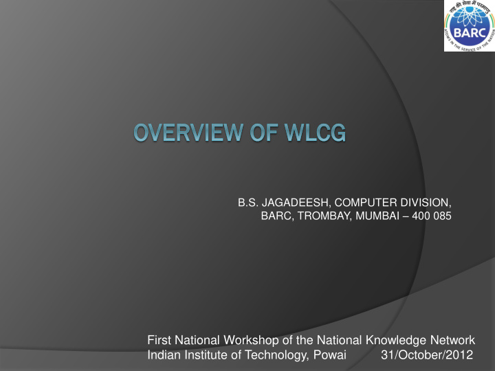 first national workshop of the national knowledge network