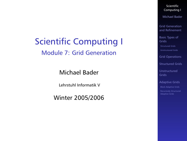 scientific computing i