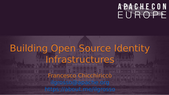 building open source identity building open source
