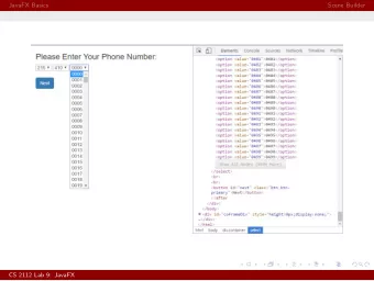 JavaFX Basics  Scene Builder  CS 2112 Lab 9: JavaFX  JavaFX Basics  Scene Builder  CS 2112 Lab 9: