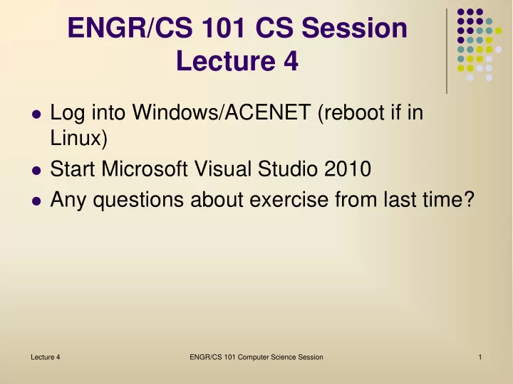 engr cs 101 cs session