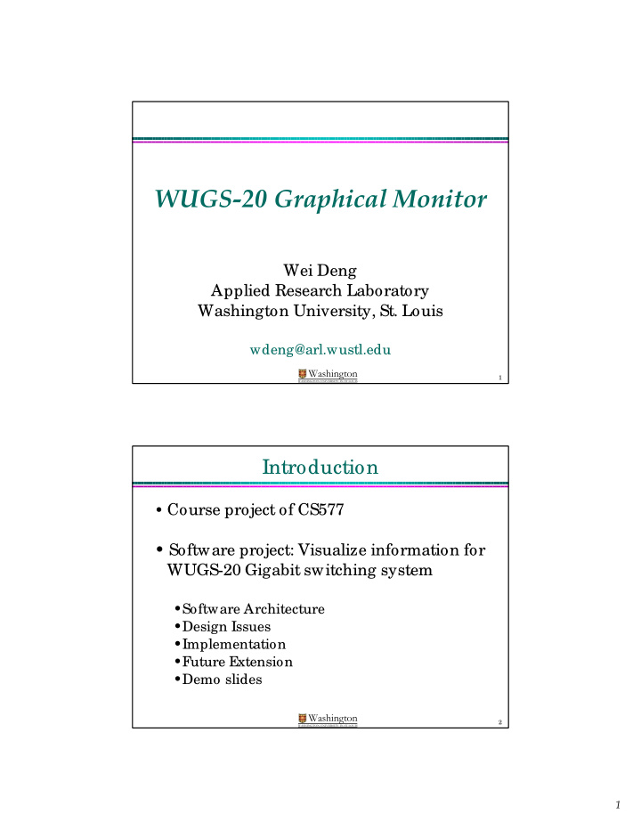 wugs 20 graphical monitor