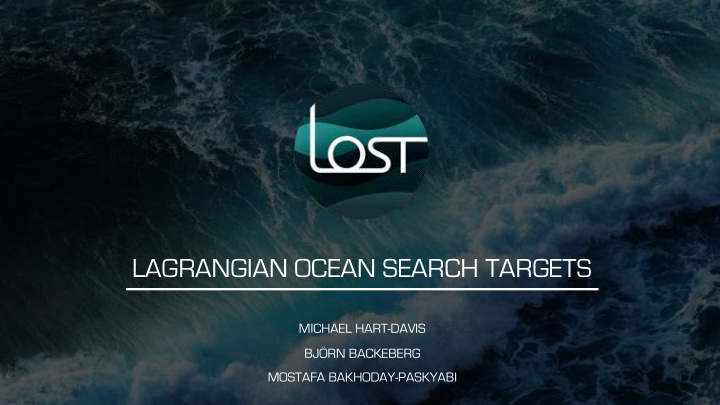 lagrangian ocean search targets