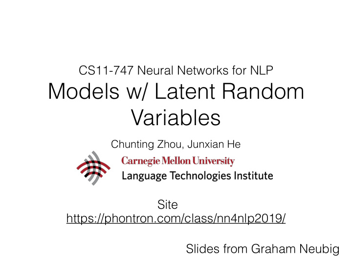 models w latent random variables