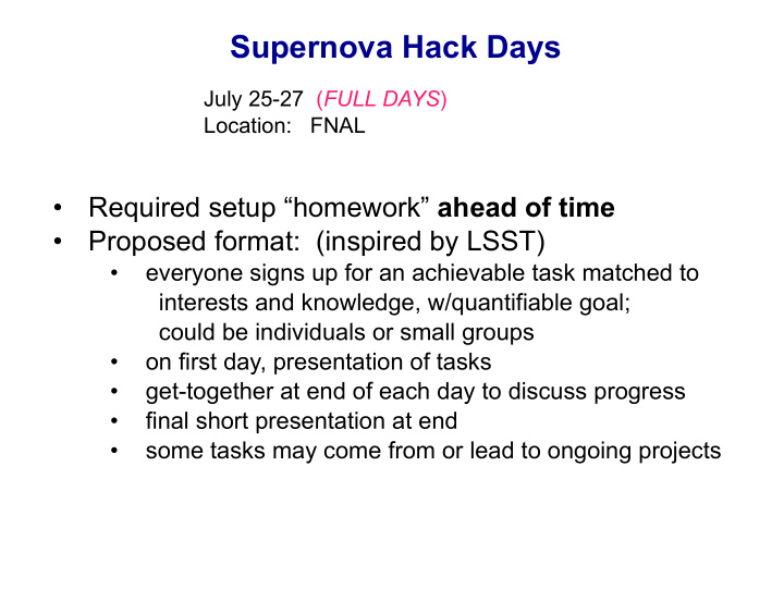 supernova hack days