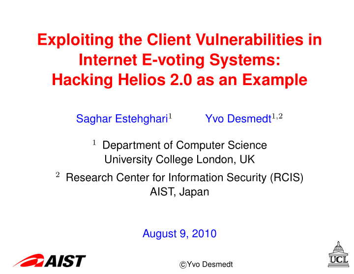 exploiting the client vulnerabilities in internet e