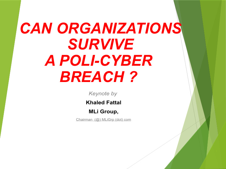 can organizations survive a poli cyber breach