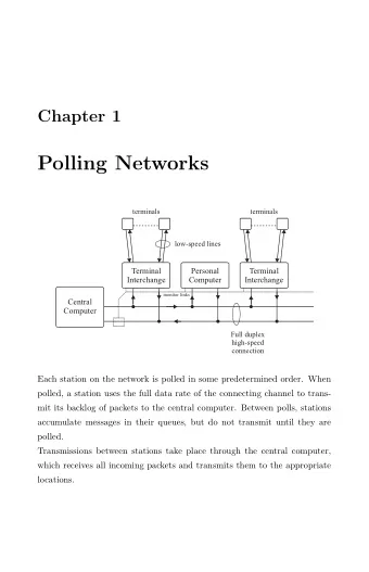 Polling Networks  terminals  terminals  low-speedlines  Terminal  Personal  Terminal