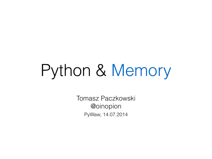 python memory