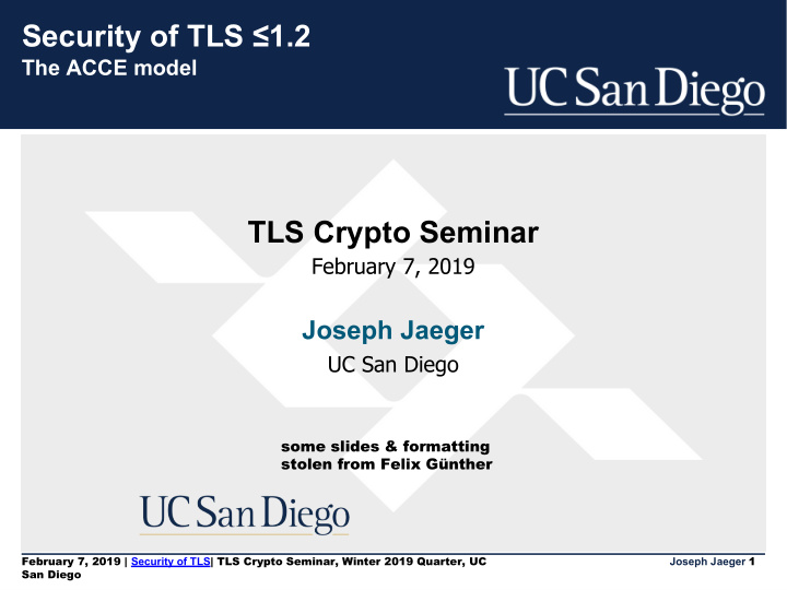 security of tls 1 2