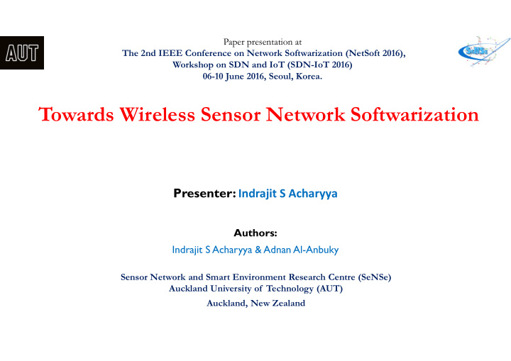 towards wireless sensor network softwarization