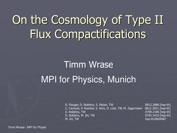 flux compactifications