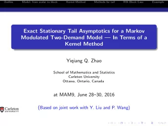 Exact Stationary Tail Asymptotics for a Markov  Modulated Two-Demand Model  In Terms of a