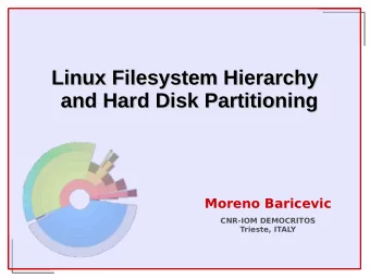 Linux Filesystem Hierarchy  Linux Filesystem Hierarchy  and Hard Disk Partitioning  and Hard Disk
