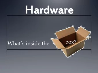 Har  Hardw  dware  are  box?  Whats inside the  Inside the case  Motherboard  Ethernet