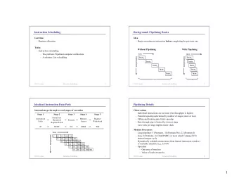 1  What Limits Performance?  Stalls (Data Hazards)  Data hazards  Code   Instruction depends on