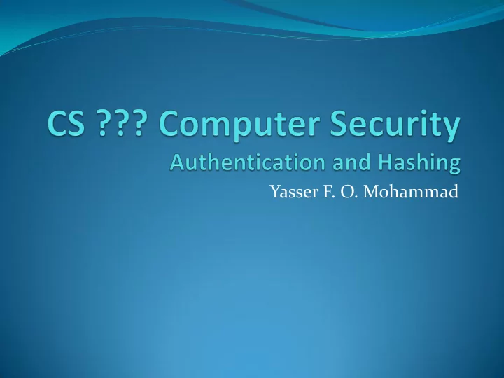 yasser f o mohammad reminder 1 fiestel network