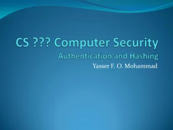 Yasser F. O. Mohammad  REMINDER 1:Fiestel Network  Each round consists of:  Substitution on