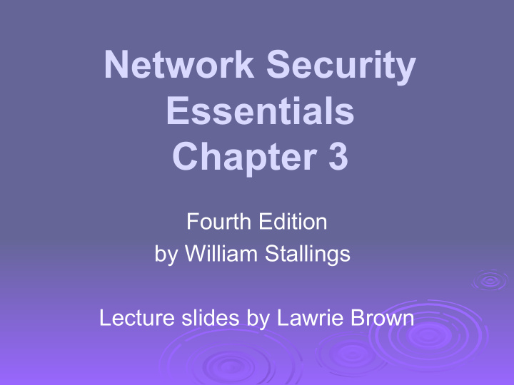 network security essentials chapter 3