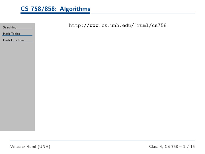 cs 758 858 algorithms