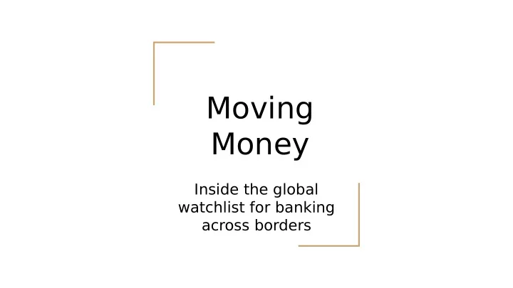 moving money