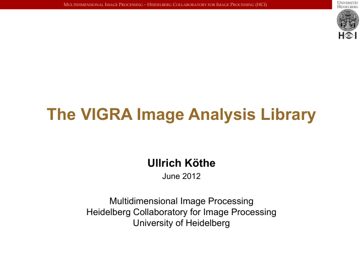 the vigra image analysis library