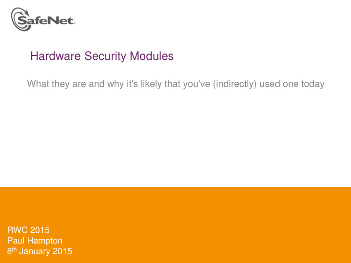 hardware security modules