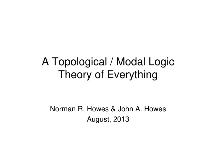 theory of everything