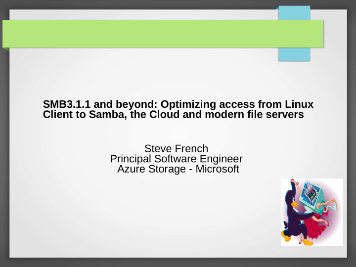 smb3 1 1 and beyond optimizing access from linux client